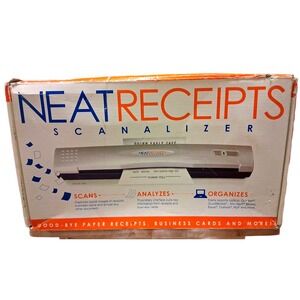 NeatReceipts Scannerlizer Quinn Eagle Cafe Model Portable Color Scanner USB